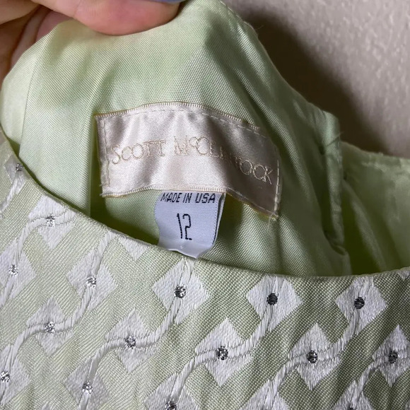 Vintage‎ Y2K Scott  McClintock Green Prom Dress 12 - Picture 10 of 12